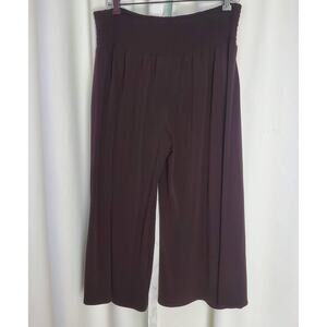 Brown Wide Leg Capri Pants - Size L